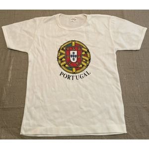 Vintage Single Stitch T-Shirt White Portugal Size 14